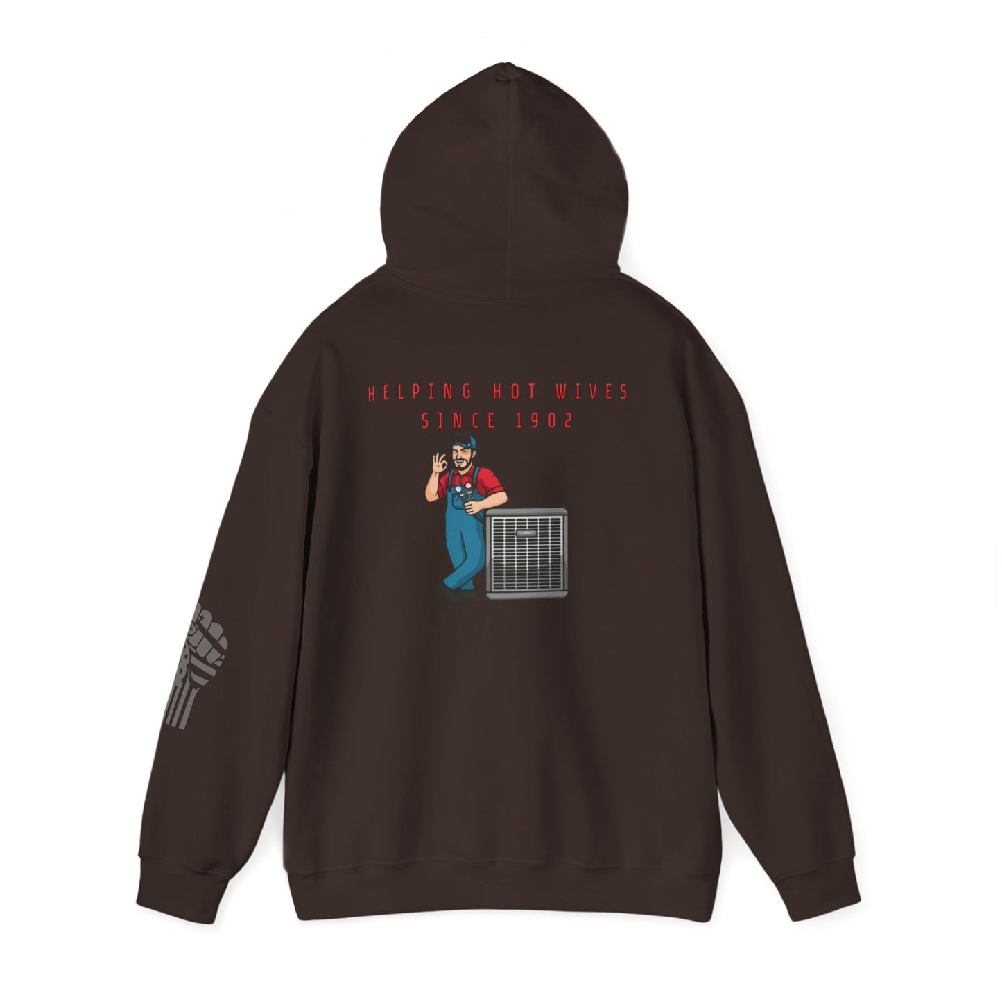 HVAC Humor Hoodie, Unisex Funny Sweatshirt, HVAC Tech Gift, Helping Wives Since 1902, Home Repair Humor