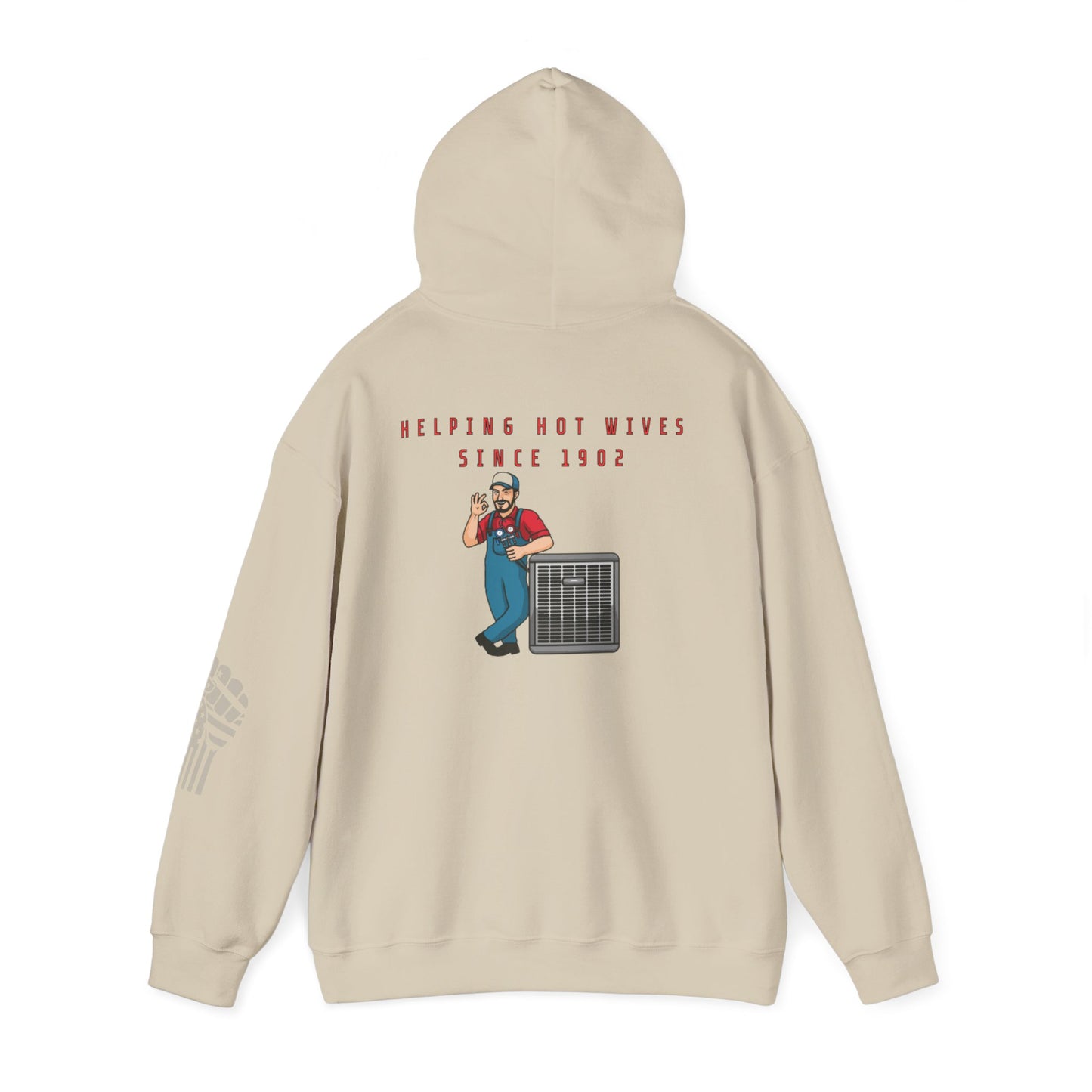 HVAC Humor Hoodie, Unisex Funny Sweatshirt, HVAC Tech Gift, Helping Wives Since 1902, Home Repair Humor